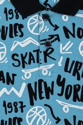 All Over Print Boy's Polo Shirt